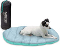 Packable Travel Dog Bed with Stuff Sack — Aqua/Granite Gray, Small — selected option
