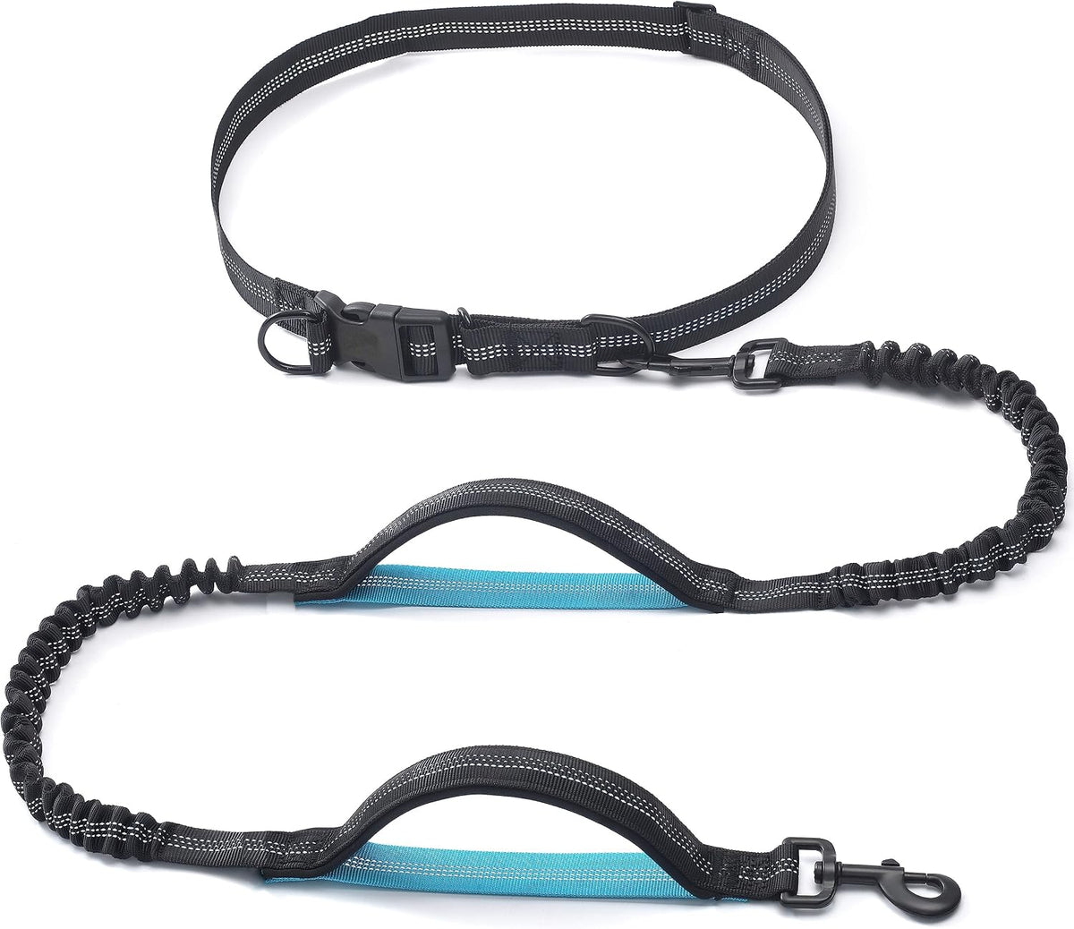 Hands-Free Waist Leash with Dual Handles — Black, Medium/Large — selected option