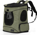 Pet Backpack Carrier with Padded Back — Green — selected option
