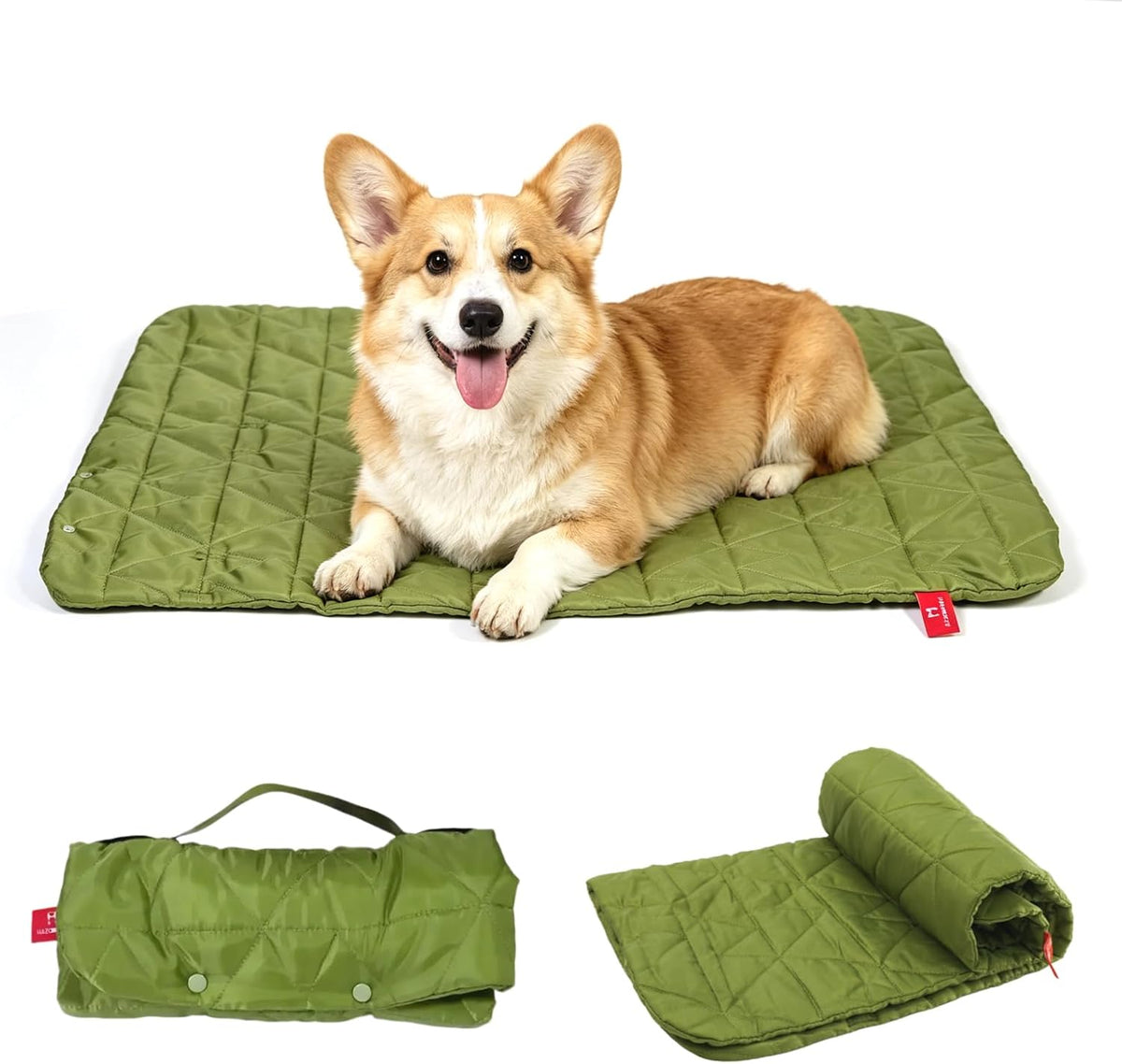 Roll-Up Outdoor Pet Mat — Olive Green-S — selected option