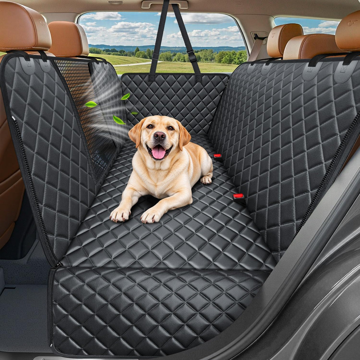 Convertible Soft-Bottom Seat Cover — Black, Standard — selected option