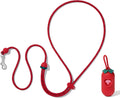 Convertible Rope Leash with Bag Dispenser — Strawberry Red, 5 ft — selected option